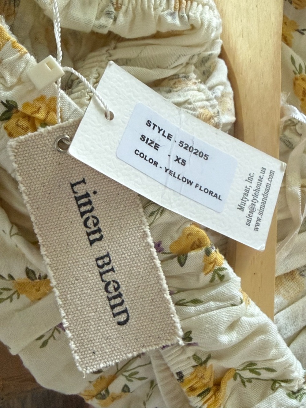 NWT Yellow Floral Sundress with Ruffle Hem by Sim & Sam! XS! NEW! - Picture 7 of 10
